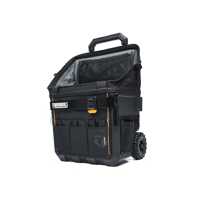 TOUGHBUILT Massive Mouth Hard Bottom XL Black Polyester 18-in Zippered Rolling Tool Bag - Image 8