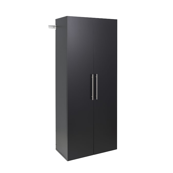 Prepac HangUps 30-in W x 72-in H x 16-in D Wall-mounted Composite Wood Garage Cabinet in Black