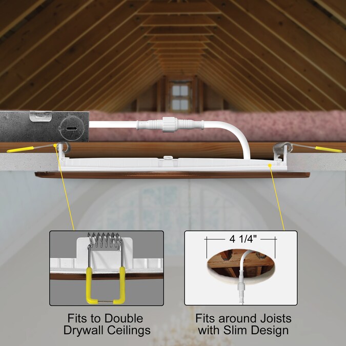 NUWATT Ultra Slim Airtight IC Bronze 4-in 630-Lumen Switchable Round Dimmable LED Canless Recessed Downlight (12-Pack) - Image 3