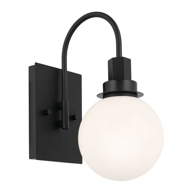 Kichler Hex 5.75-in 1-Light Black Modern/Contemporary Vanity Light