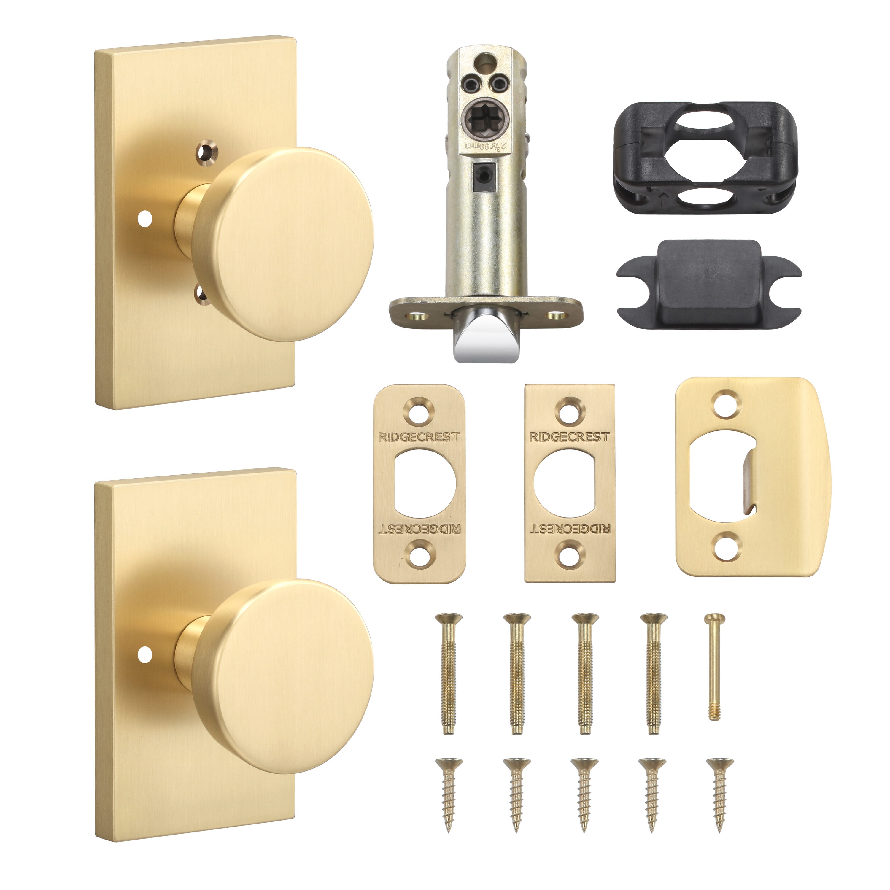 Satin Brass Interior Privacy door knob Single pack - Image 2
