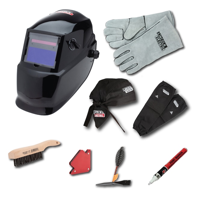 Lincoln Electric K3419-1 Auto-Darkening Welding Helmet, Glossy Black, Variable Shade, Grind Mode, Hard Hat Adaptor, 2 Sensors, Comfort Fit, Extra Lenses