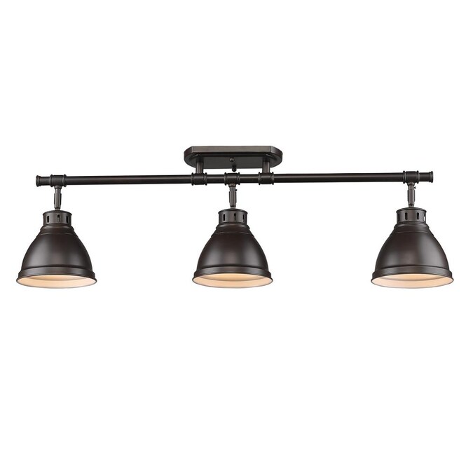 Golden Lighting Duncan 3-Light Oil-Rubbed Bronze Semi mount light - Image 4