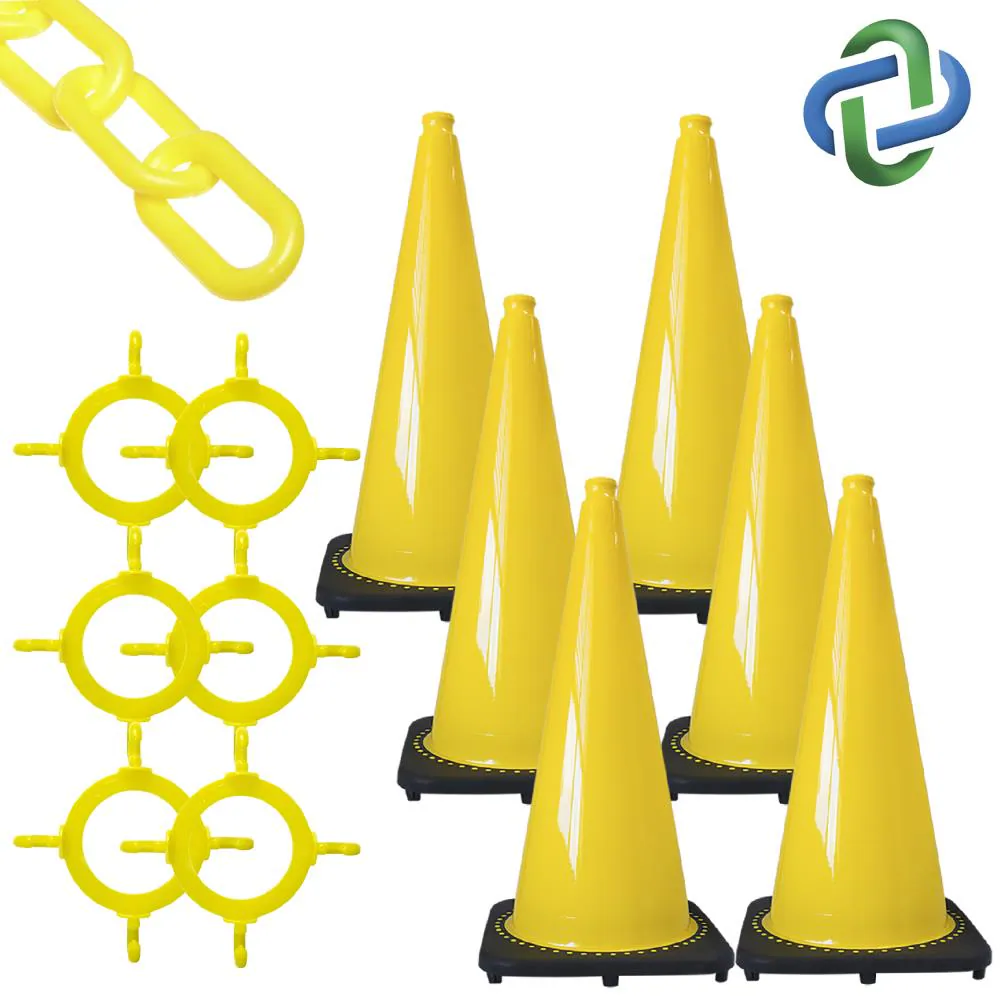28-Inches Yellow Traffic safety cone