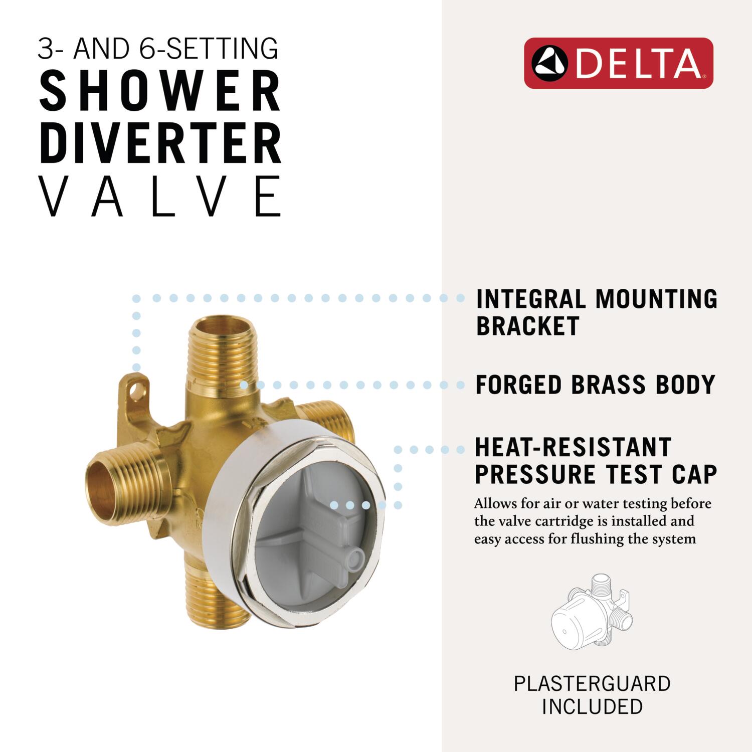 1/2-in ID Copper sweat x 1/2-in OD Copper sweat Brass Diverter valve - Image 3