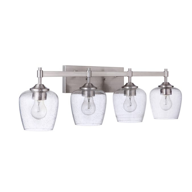 Craftmade Stellen 30.25-in 4-Light Brushed Nickel Traditional Vanity Light