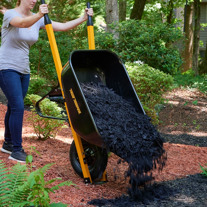 True Temper 6-cu ft 1 Wheel Steel Push Wheelbarrow - Image 5