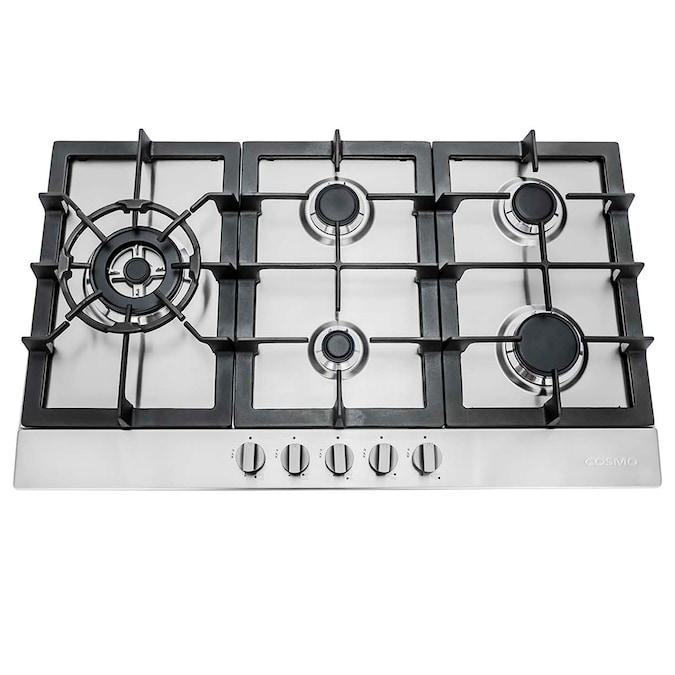 Cosmo 30-in 5 Burners Stainless Steel Gas Cooktop