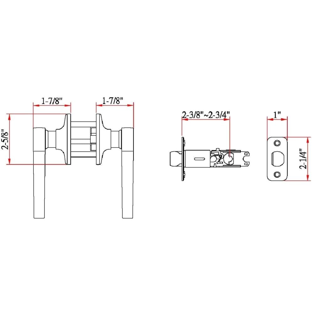 Scroll Scroll Satin Nickel Universal Interior Hall/Closet Passage Door Handle 8 -Pack - Image 12
