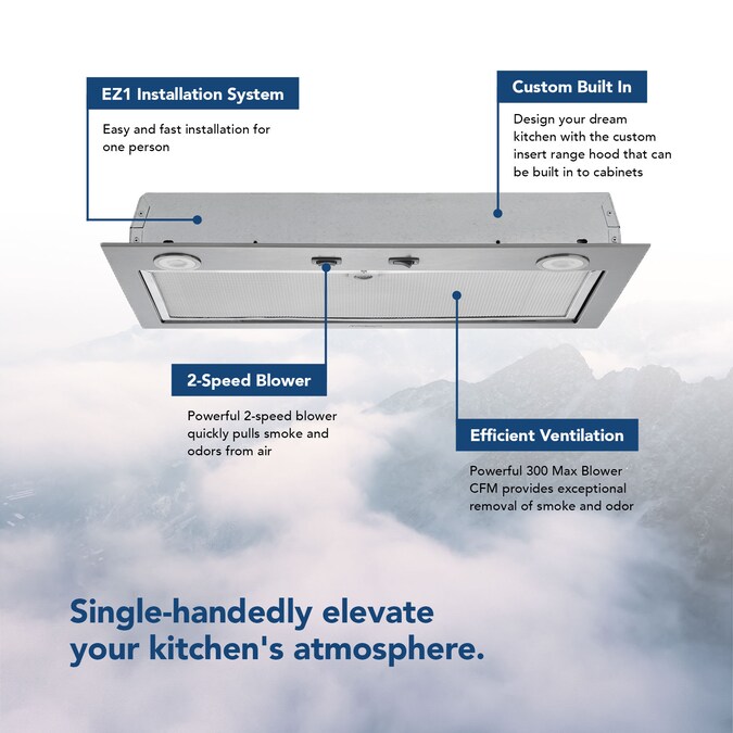 Broan 21-in 300-CFM Convertible Stainless Under Cabinet Range Hoods Insert - Image 3