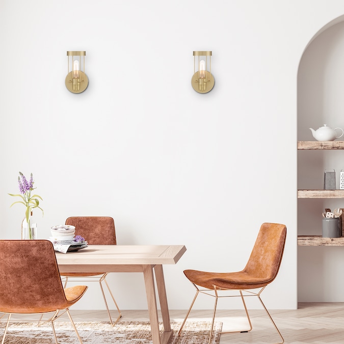 Designers Fountain Tafo 4.75-in W 1-Light Gold Industrial Incandescent Wall Sconce