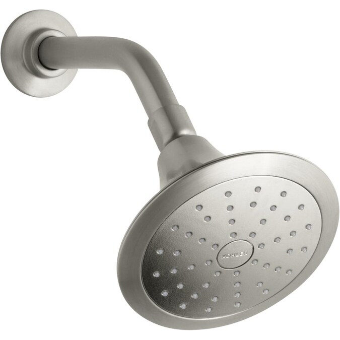 ER Forte Vibrant Brushed Nickel 5.5-in Round Fixed Shower Head 1.75-GPM (6.6-LPM)