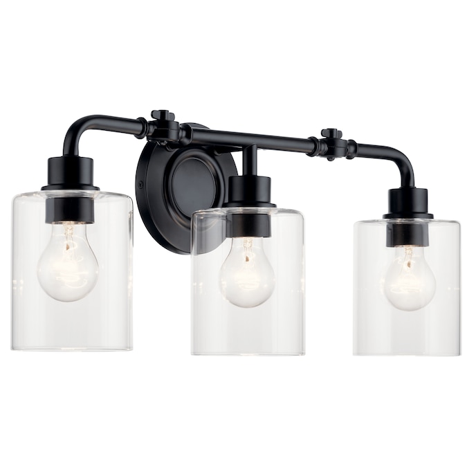 Kichler Gunnison 24-in 3-Light Black Industrial Vanity Light