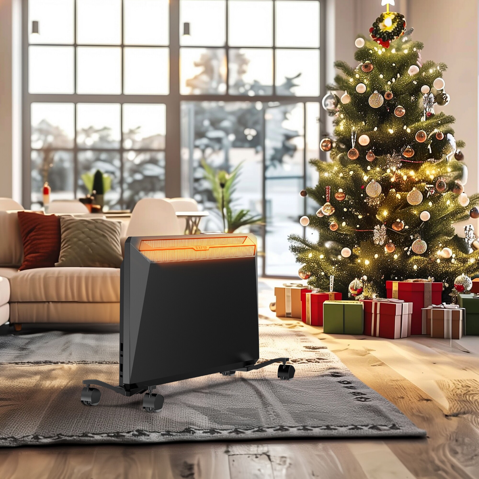 Up to 1500-Watt Convection Wall Mount Indoor Electric Space Heater with Thermostat - Image 10