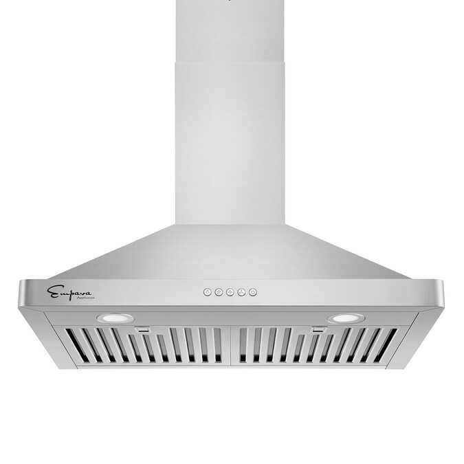 Empava Ducted or Ductless 30-in 400-CFM Convertible Stainless Steel Wall-Mounted Range Hood