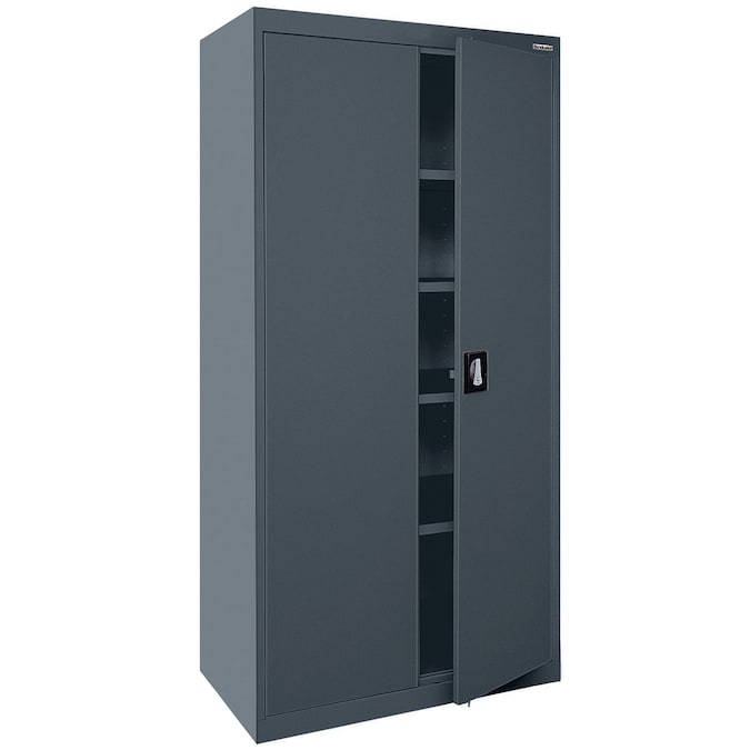 Sandusky 36-in W x 72-in H x 18-in D Freestanding Steel Garage Cabinet in Gray