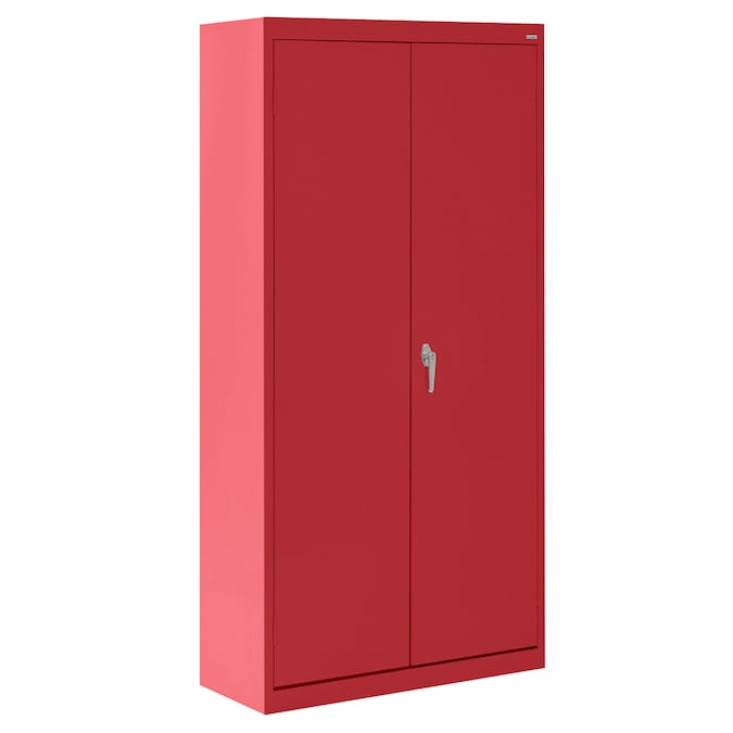 Sandusky 30-in W x 72-in H x 18-in D Freestanding Steel Garage Cabinet in Red