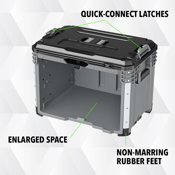 FLEX STACK PACK 15.1-in W x 16.3-in H x 22-in D Gray Polypropylene Tool Box - Image 9