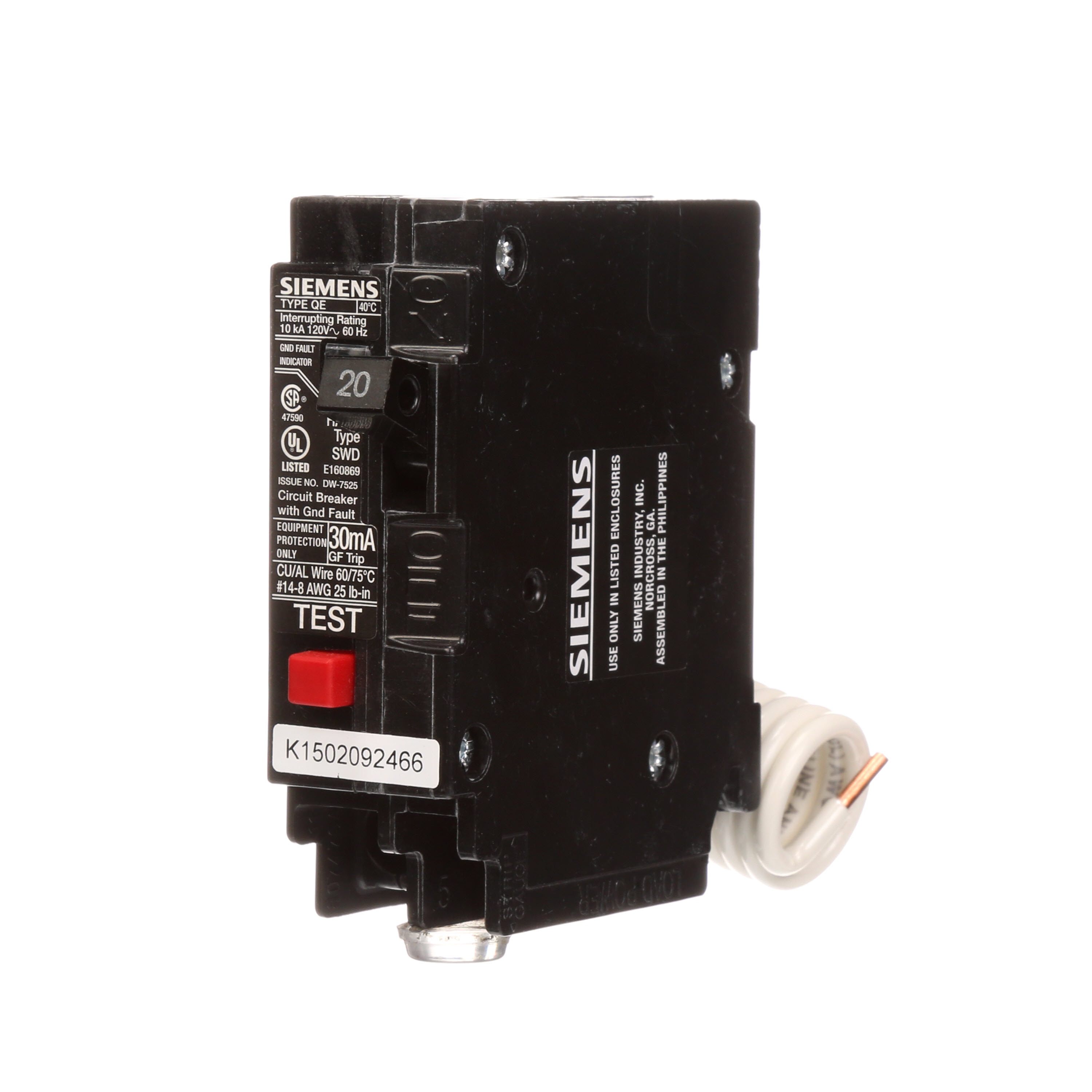 20-amp GFCI Circuit Breaker