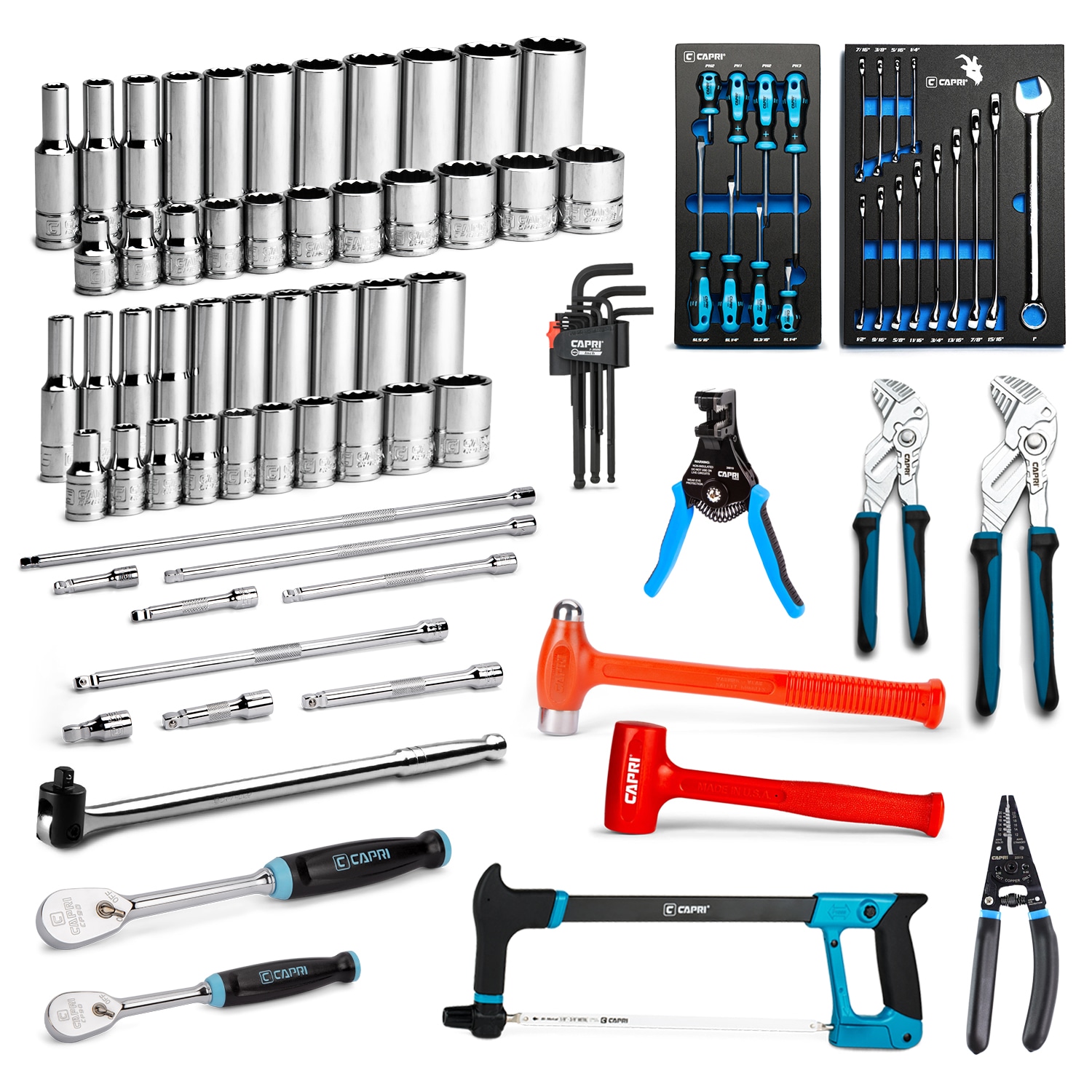 91 -Piece Standard (SAE) Chrome Mechanics Tool Set (no case)