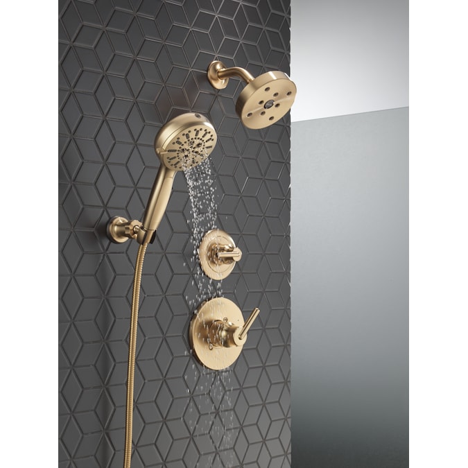 Delta ProClean Lumicoat Champagne Bronze 4.5-in Round Handheld Shower Head 1.75-GPM (6.6-LPM) - Image 20