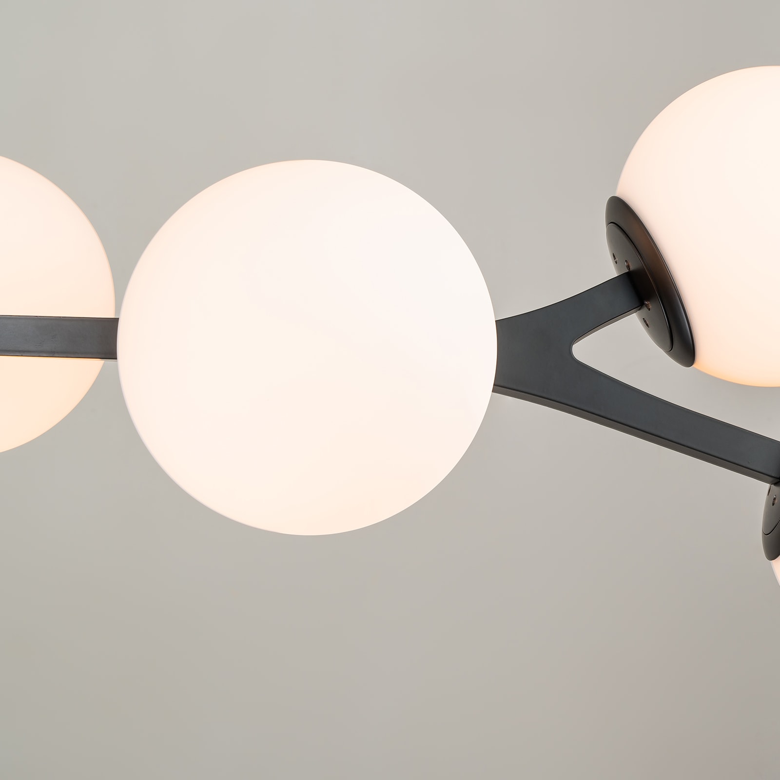 Deerfield 8 -Light Black Modern/contemporary Opal glass Linear Large Hanging Kitchen island light - Image 5