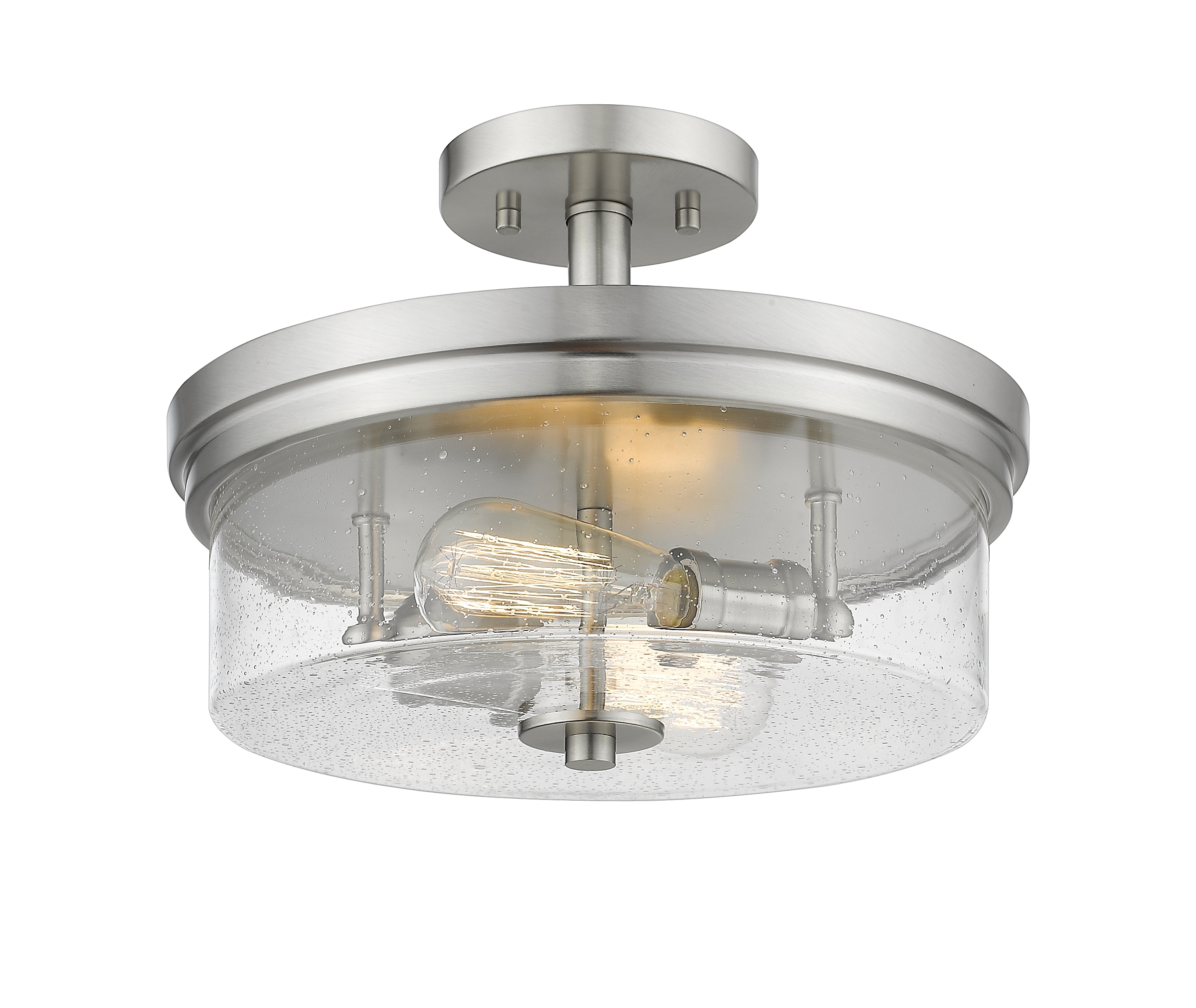 Bohin 1 -Light 13-in Brushed Nickel Semi Flush Mount Light