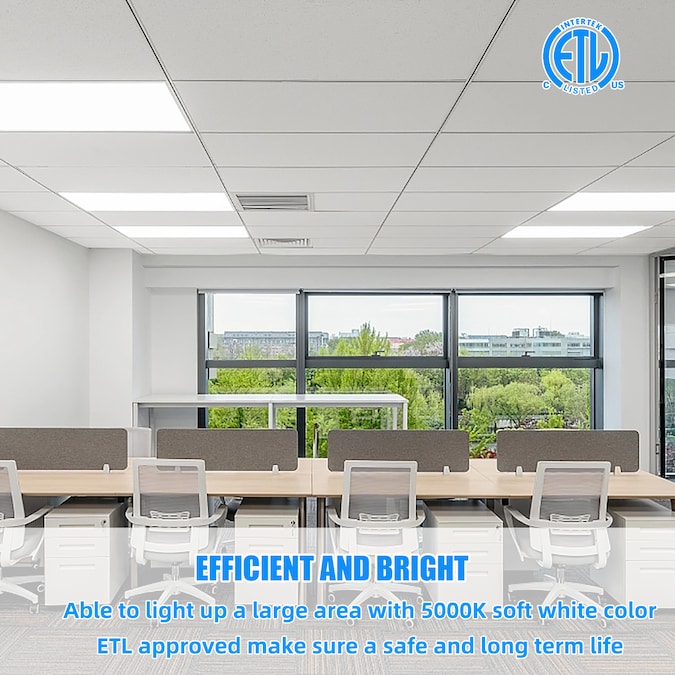 WYZM 4-Pack 4-ft x 2-ft Adjustable Daylight LED Panel Light - Image 10