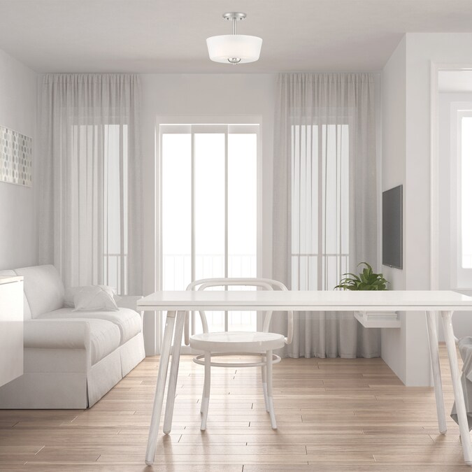 Designers Fountain Malone 2-Light 12-in Brushed Nickel Semi mount light