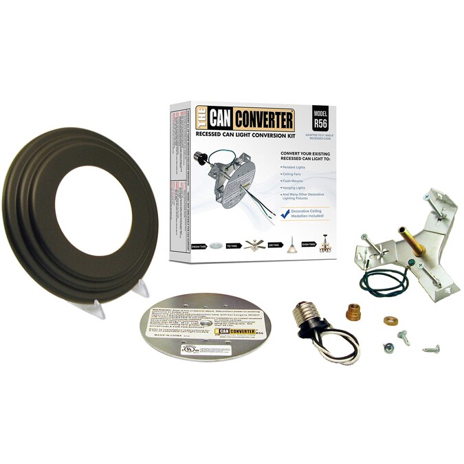 The Can Converter 7-in Incandescent Remodel or New Construction Oil Rubbed Bronze Non-ic Open Recessed Light Kit