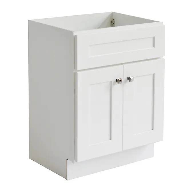 Design House Brookings 24-in White Bathroom Vanity Base Cabinet without Top