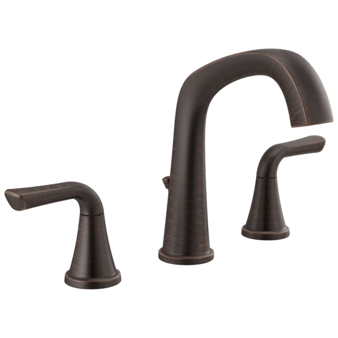 Delta Larkin Venetian Bronze Widespread 2-Handle WaterSense Bathroom Sink Faucet with Drain