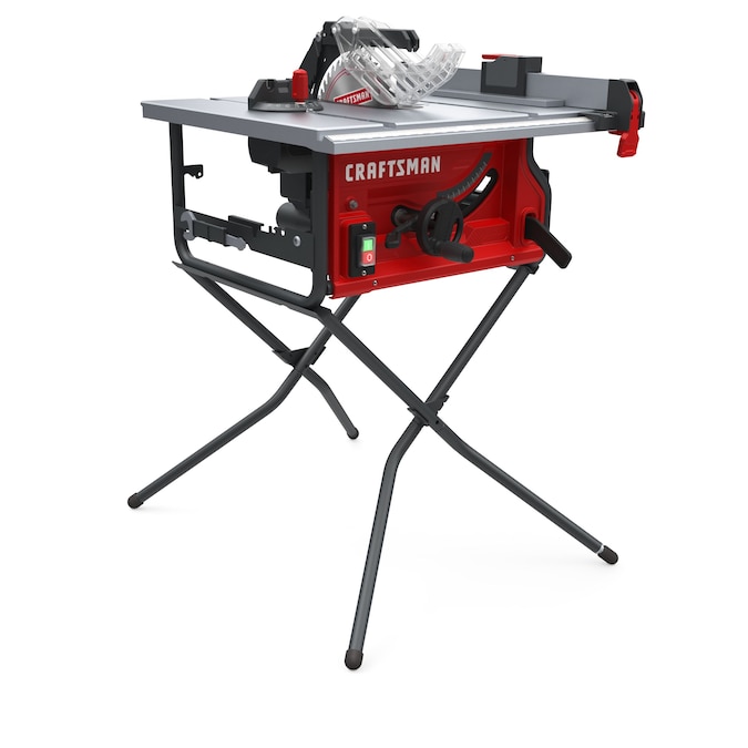 CRAFTSMAN 10-in 15-Amp 120-Volt Corded Portable Jobsite Table Saw with Folding Stand