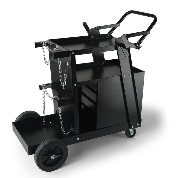 VEVOR 2-Tier Welding Cart with 4 Drawers, 265 LBS Static Weight Capacity, Black