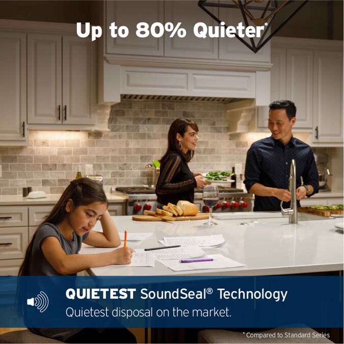 InSinkErator Evolution 55ss Advanced Series Continuous Feed 1-HP Septic Safe Non-corded Garbage Disposal with Noise Insulation - Image 4