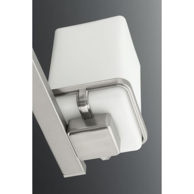 Progress Lighting Metric 13-in 2-Light Brushed Nickel Coastal Vanity Light - Image 4