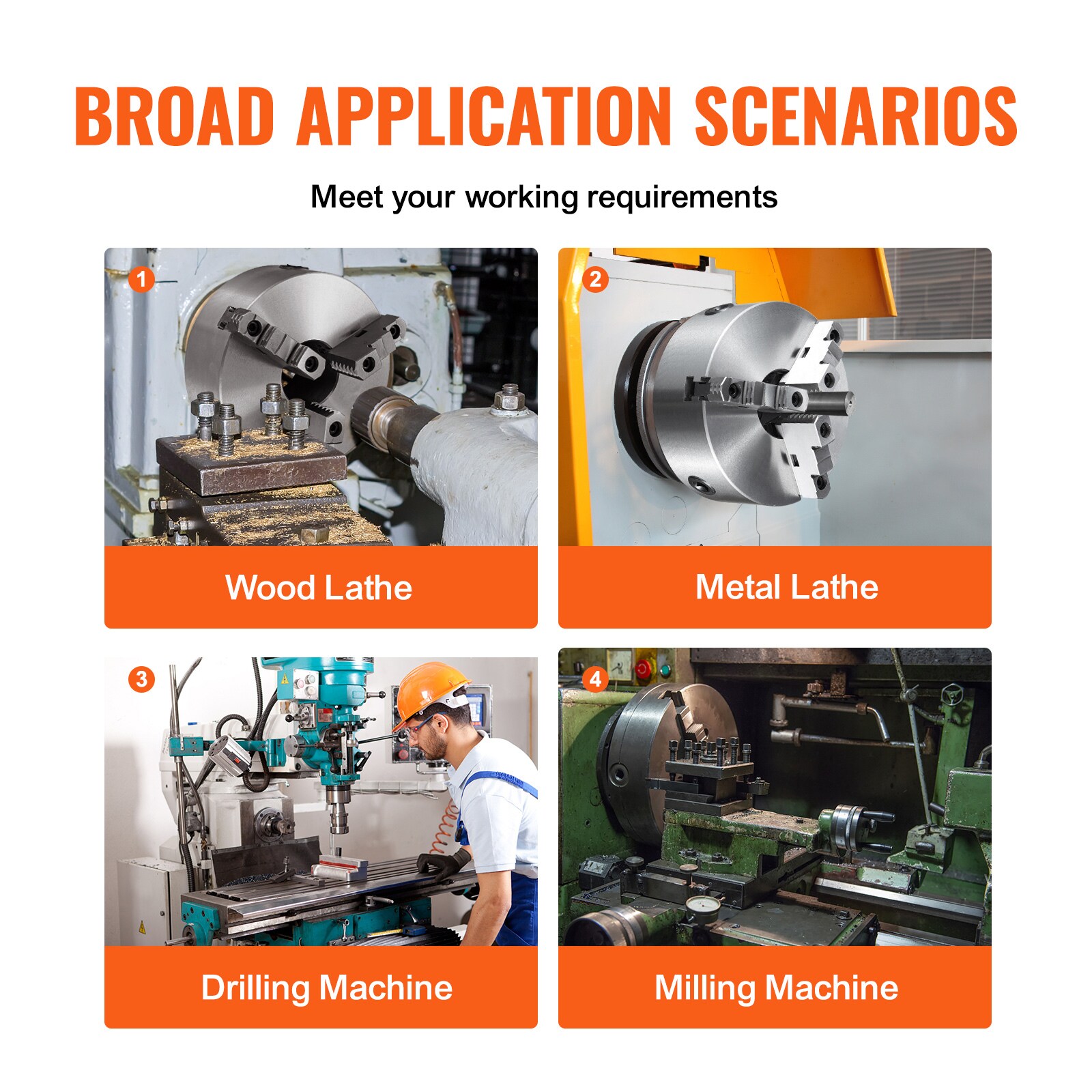 8inch 3-Jaw Self-Centering Lathe Chuck Lathe Chuck - Image 7