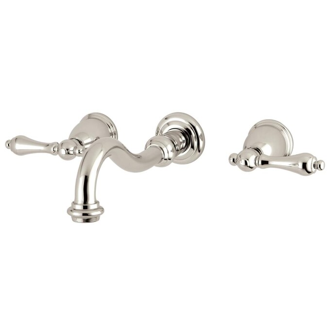 Kingston Brass Restoration Polished Nickel 2-handle Wall-mount Low-arc Bathtub Faucet (Valve Included)