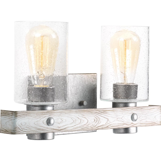 Progress Lighting Gulliver 15.5-in 2-Light Gray Farmhouse Vanity Light