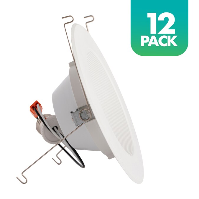 Simply Conserve White 5-in or 6-in 900-Lumen Warm White Round Dimmable LED Canned Recessed Downlight (12-Pack) - Image 2