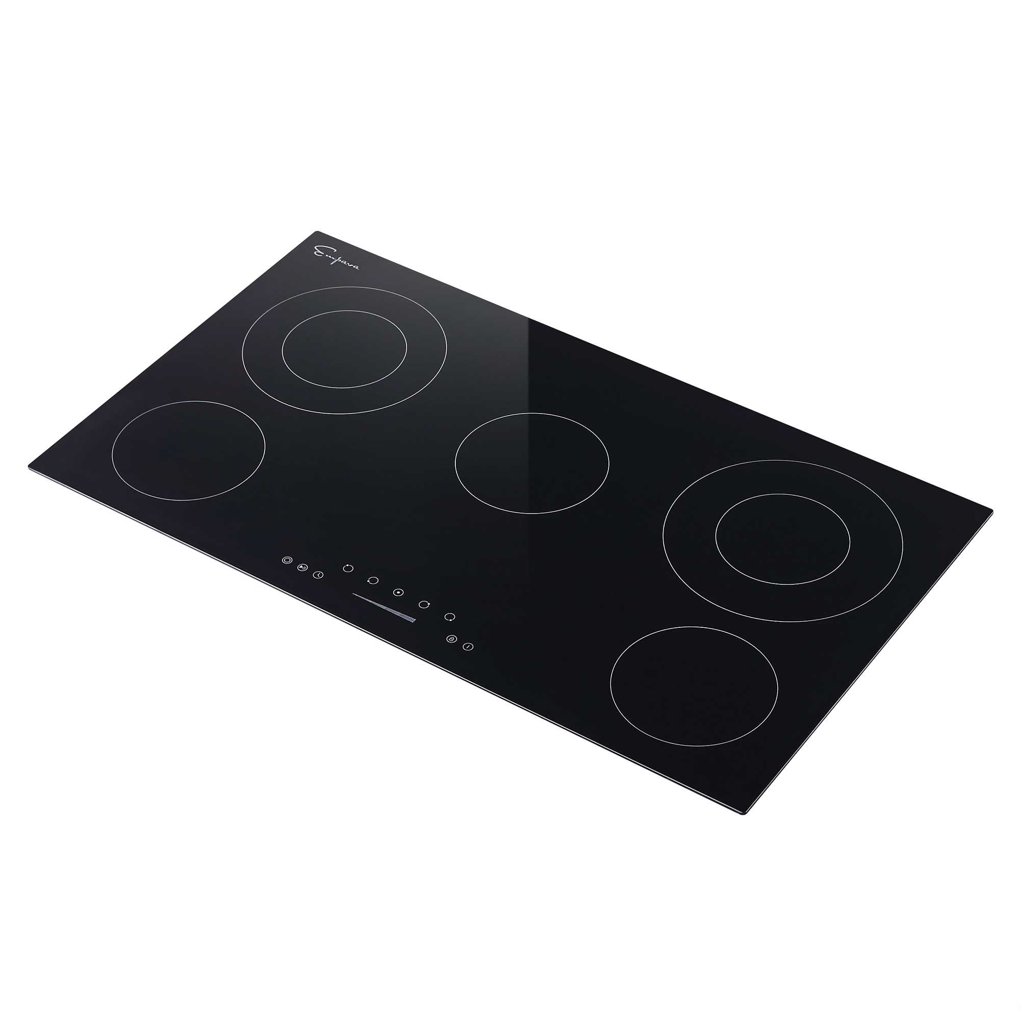 Electric Stove With Keep Warm Zone 36-in 5 burners Smooth Surface (Radiant) Black Electric Cooktop - Image 7