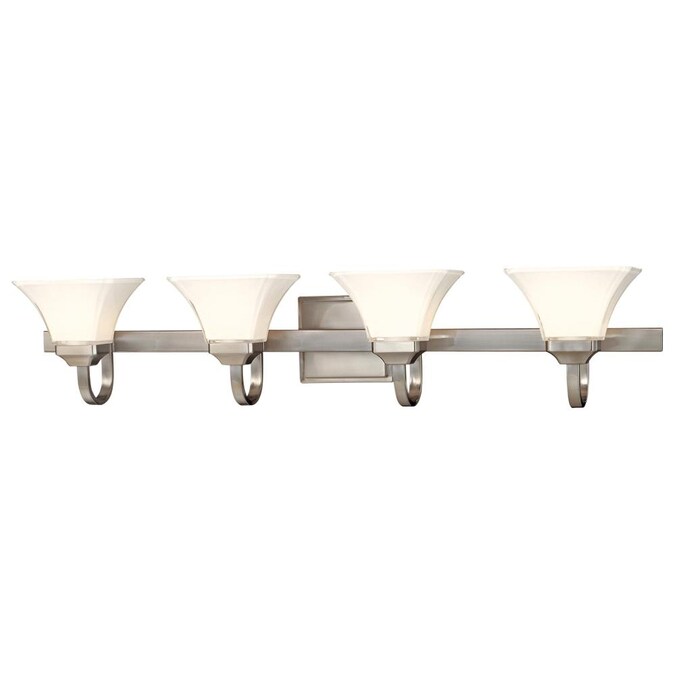 Minka Lavery Agilis 43-in 4-Light Brushed Nickel Modern/Contemporary Vanity Light Bar