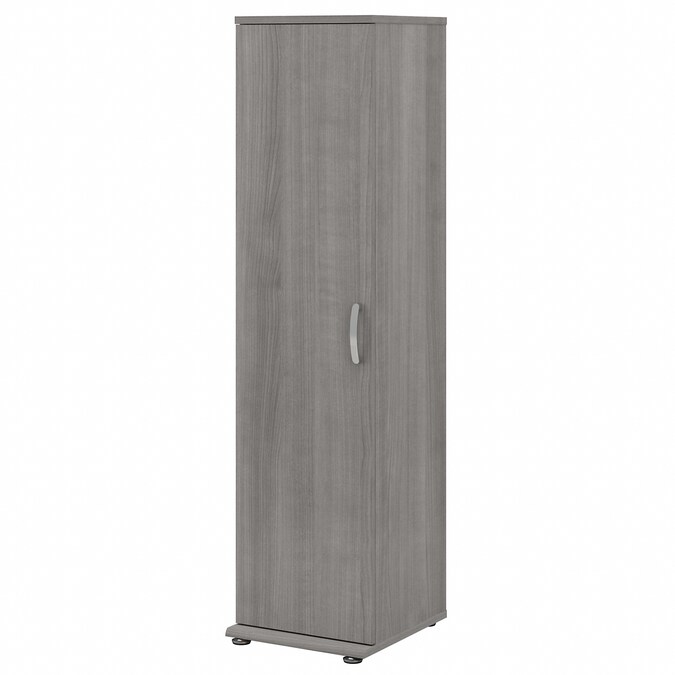 Bush Business Furniture Universal Storage 15.6692-in W x 61.811-in H Wood Composite Platinum Gray Freestanding Utility Storage Cabinet