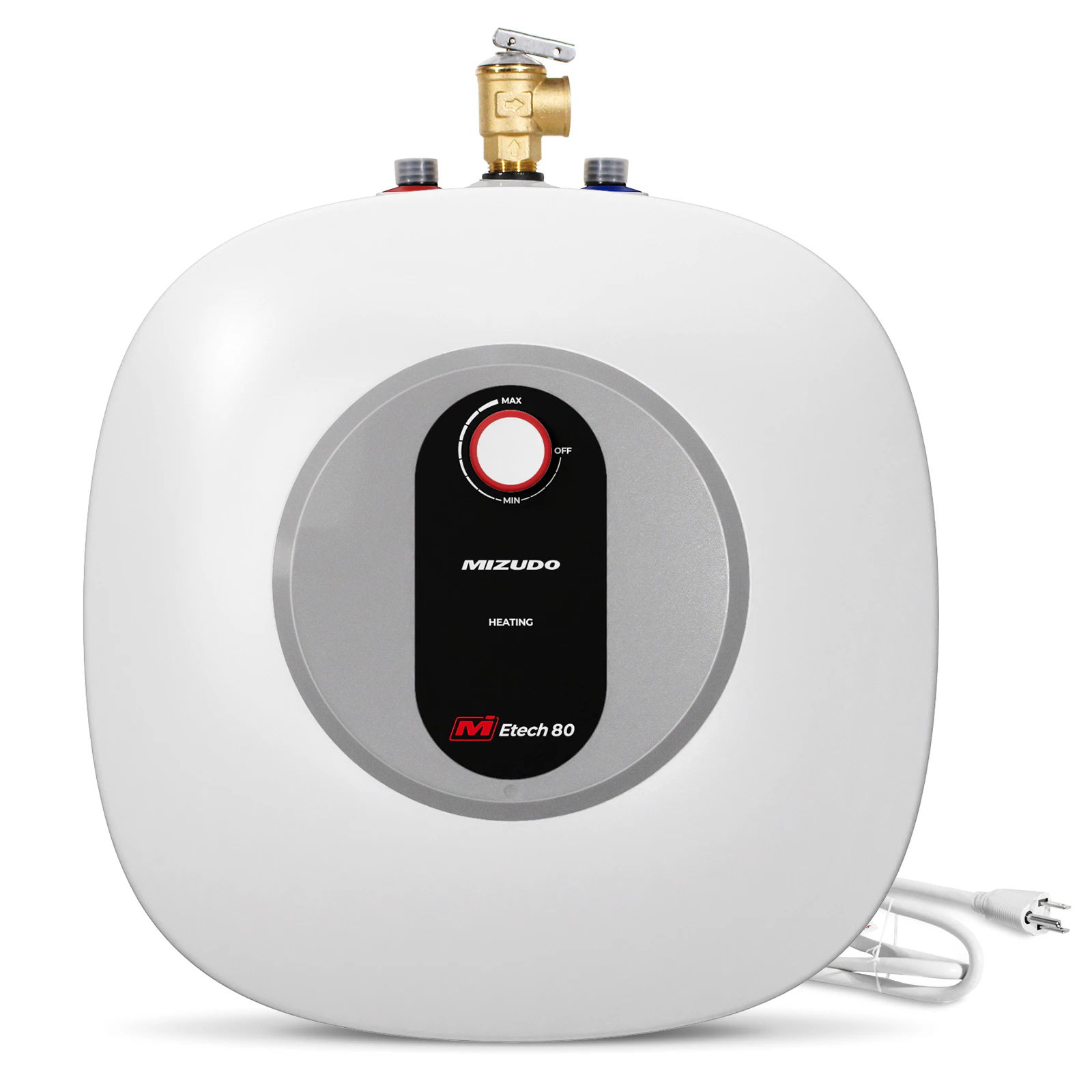 8-Gallon Electric Mini Tank Water Heater with T and P Valve, 1440W, 120V, 15A, Single or Booster Unit, Plug Connection