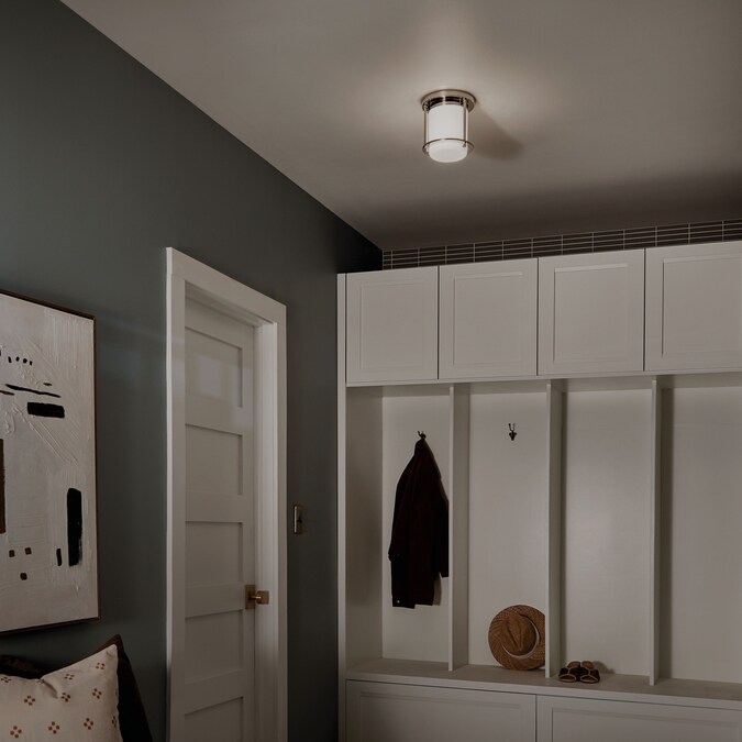 Kichler Brit 1-Light Polished Nickel Flush Mount Light - Image 4