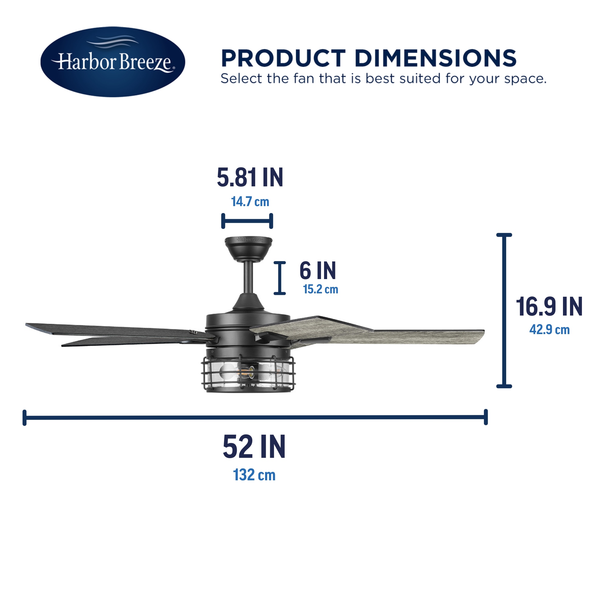 Lindholm 52-in Outdoor Matte Black with Mocha/Espresso Blades Ceiling Fan With Light - Remote Included ( 5 -Blade ) - Image 8