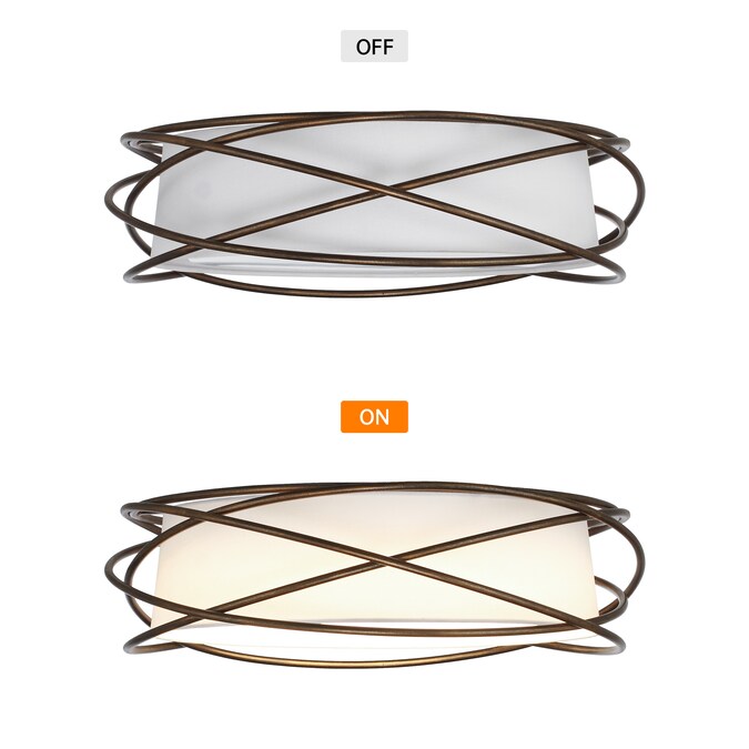 Parrot Uncle 1-Light 19.6-in Antique Bronze LED Flush Mount Light - Image 6