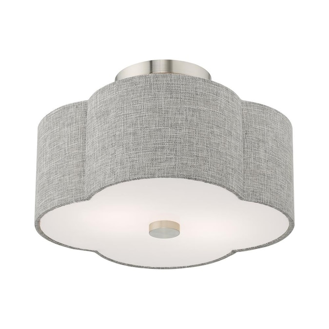 Livex Lighting Kalmar 2-Light Brushed Nickel Semi mount light - Image 5