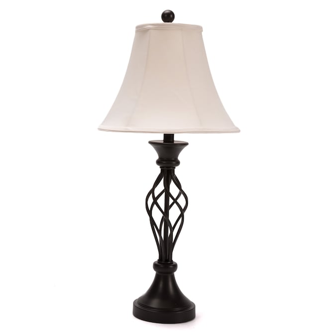allen + roth Clairiby Transitional Medium Base (e-26) Lamp Set with Off-white Shades - Image 7