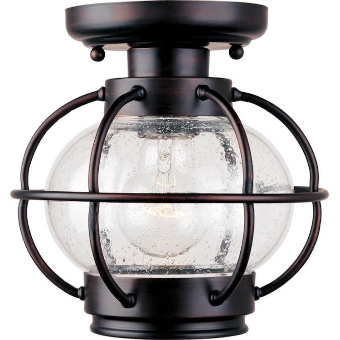 Maxim Lighting Outdoor Flush Mount 1-Light 8-in Oil-Rubbed Bronze Indoor/Outdoor Flush Mount Light